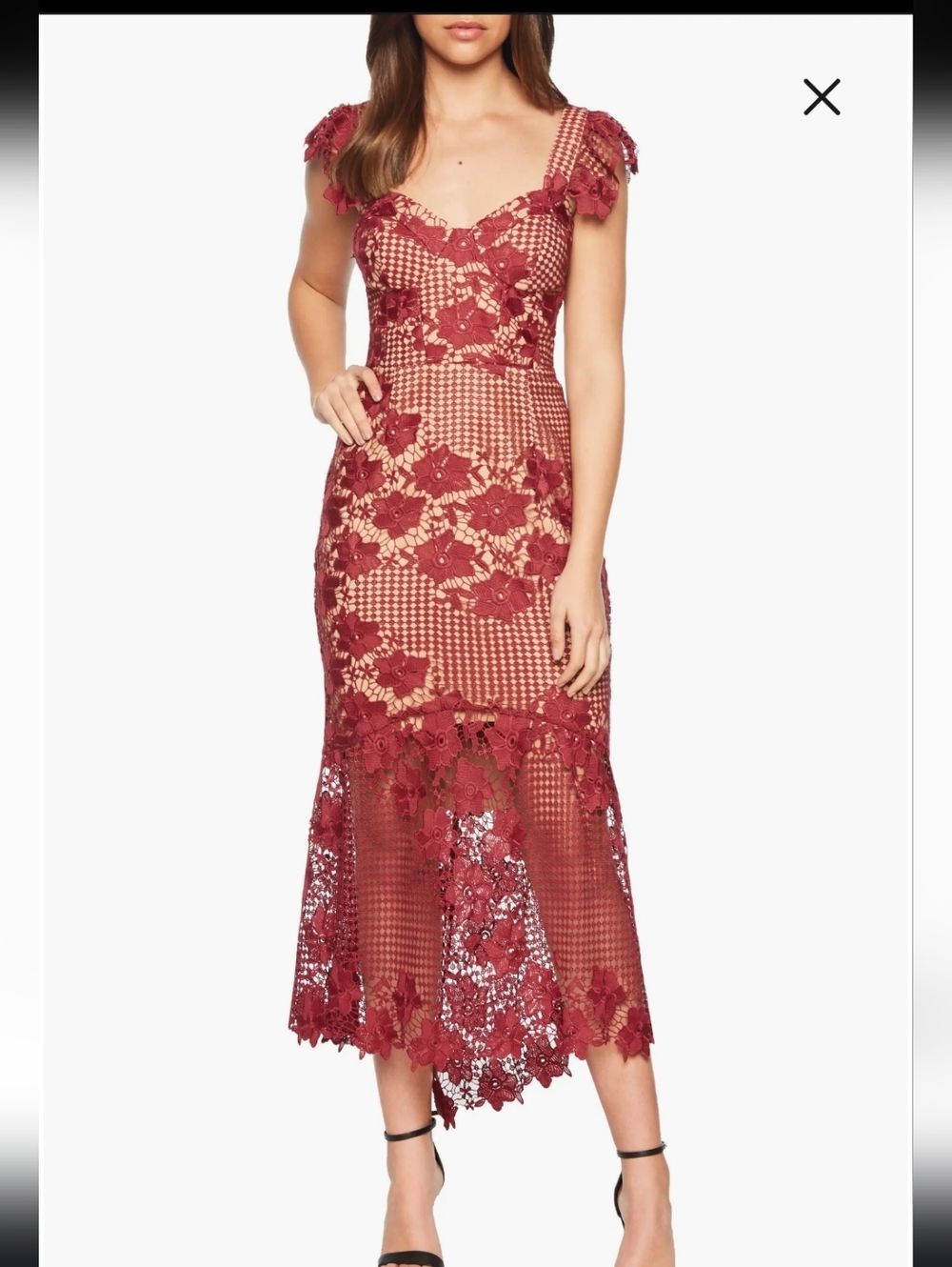 Bardot Lucy Lace Midi Dress